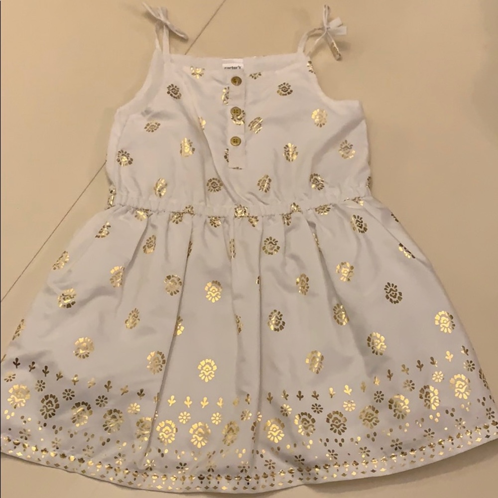 White and gold dress